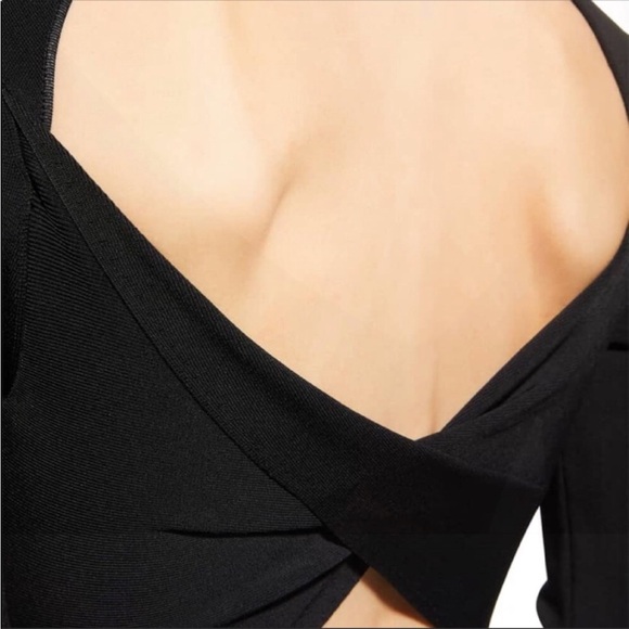 ALICE + OLIVIA Estelle Twist-Back Mini Bodycon Dress - Picture 3 of 5